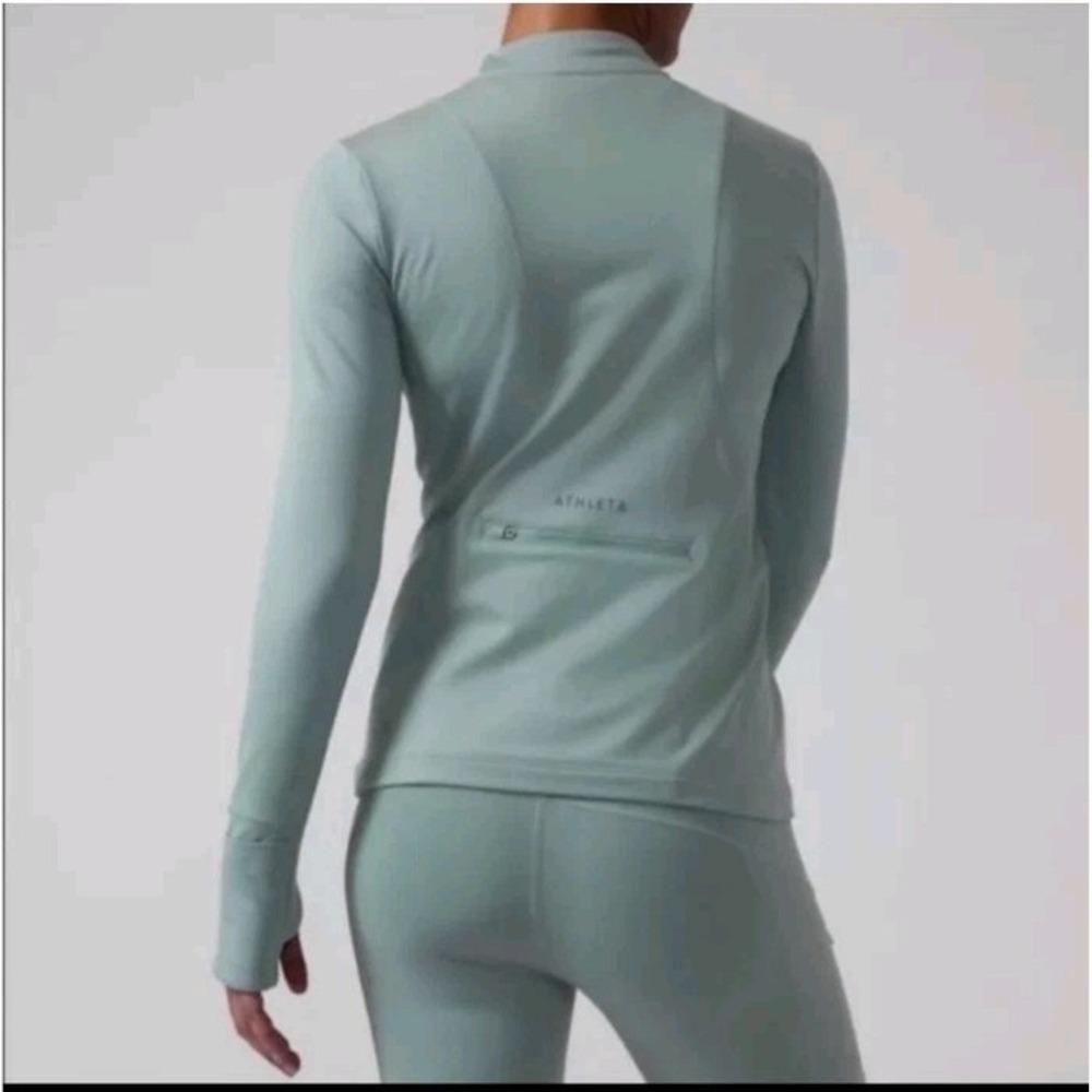 Athleta Womens‎ XL Whistler Half Zip Pullover in Sage Activewear - Picture 3 of 8